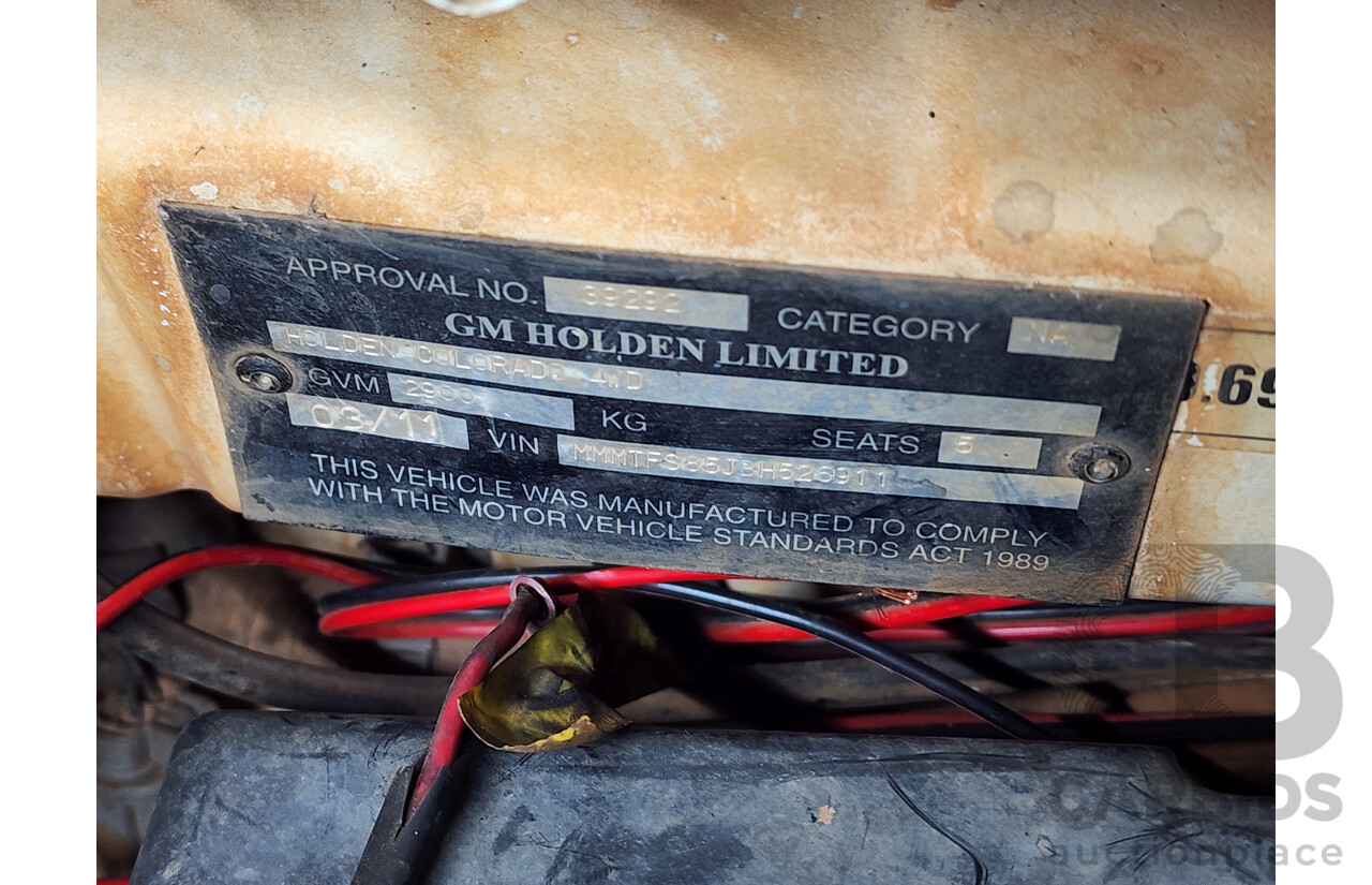 3/2011 Holden Colorado LX (4x4) RC MY11 Crew Cab P/Up White 3.0L