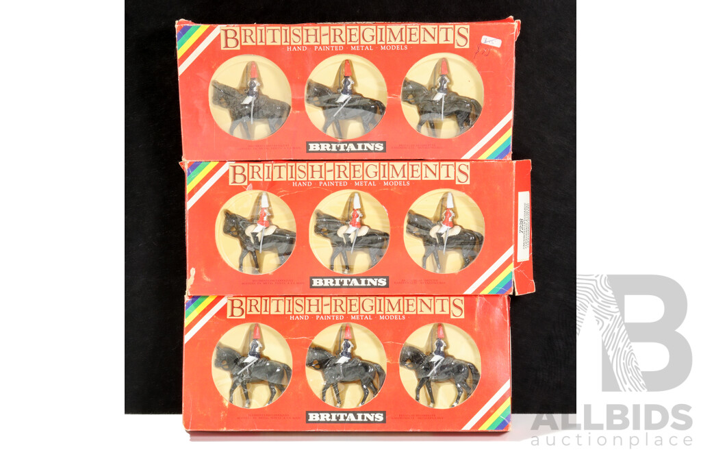 Britains British Regiments, Hand Painted Metal Models, Cavalry Sets