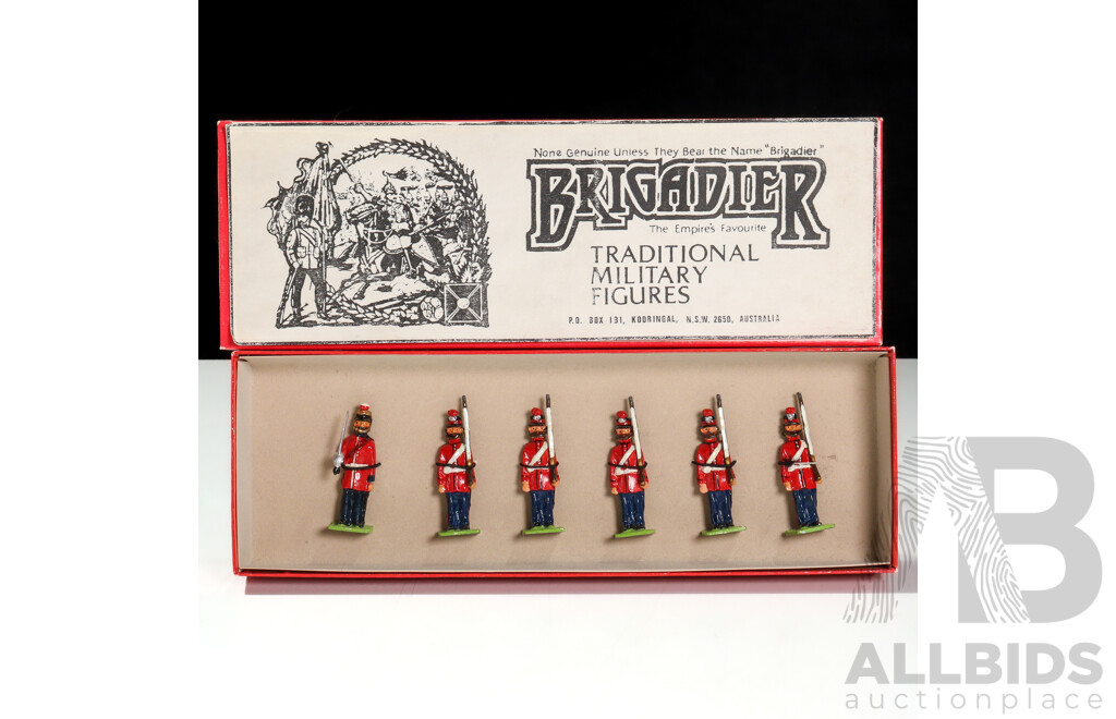 Vintage Brigadier Traditional Cast Metal Military Figures, 1868 South Australian Volunteer Infantry , Made in Australia