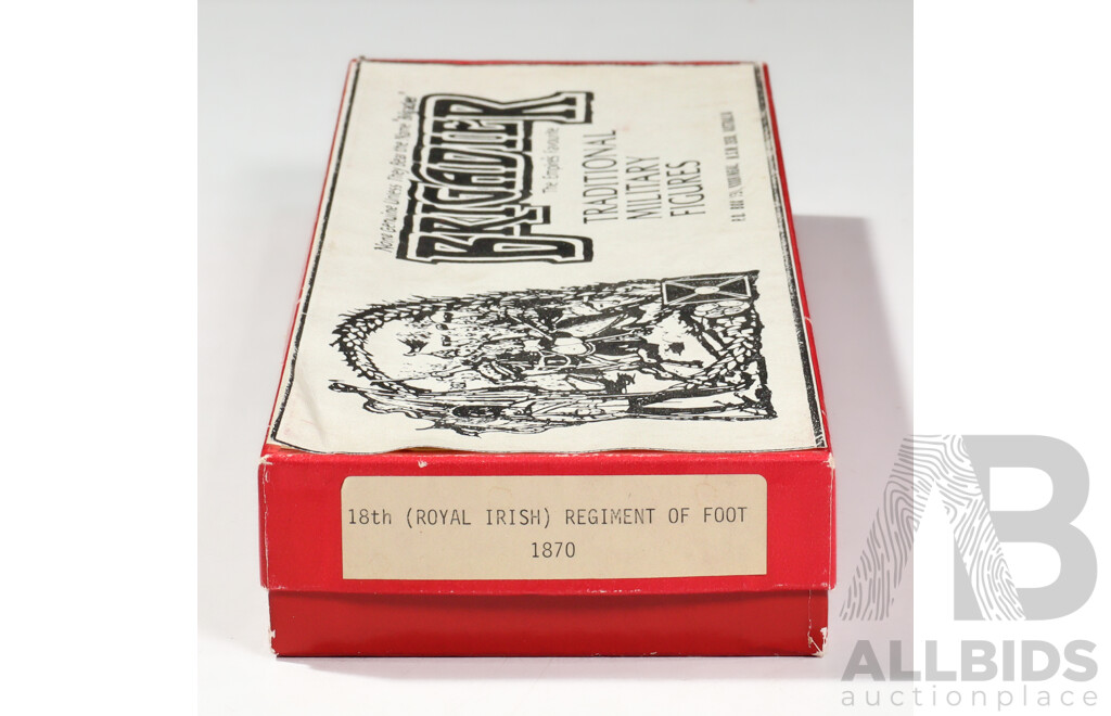 Vintage Brigadier Traditional Cast Metal Military Figures, 1870 Royal Irish Regiment of Foot , Made in Australia