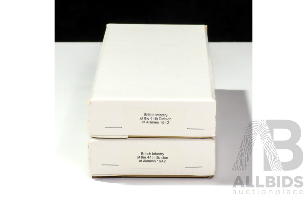 Vintage Cast Lead Military Figures, 1942 British Infantry of the 44th Division at Alamein