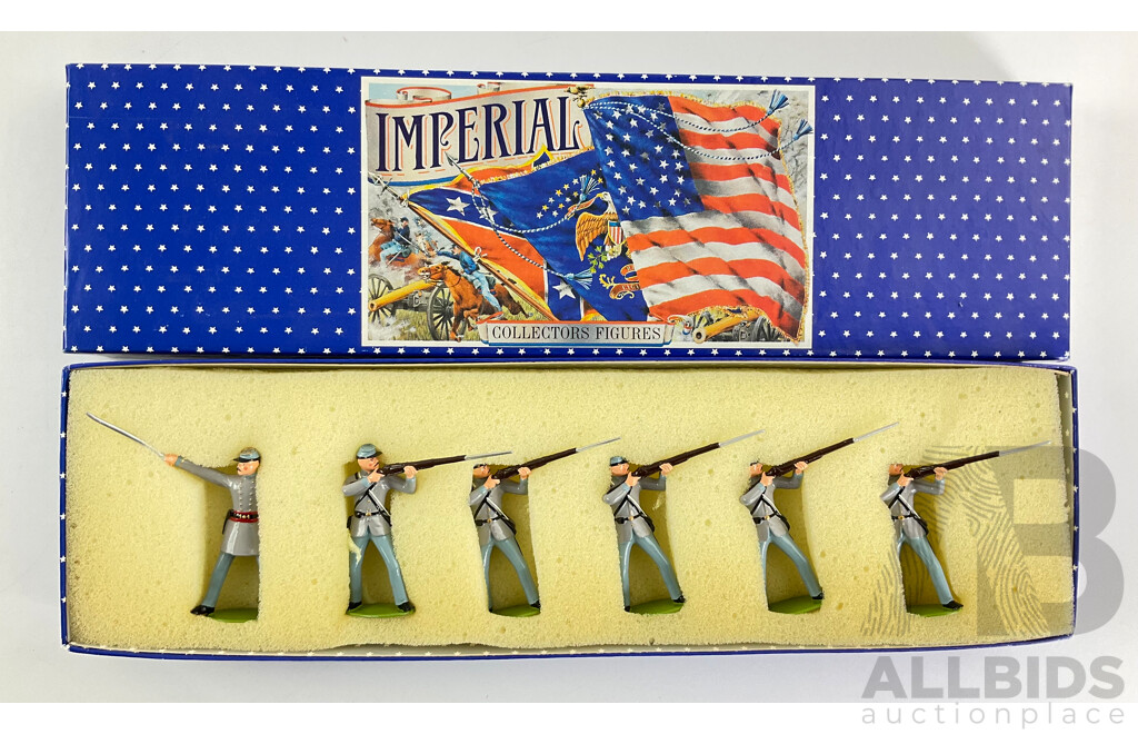 Vintage Imperial Cast Lead American Civil War Confederate Infantry Set