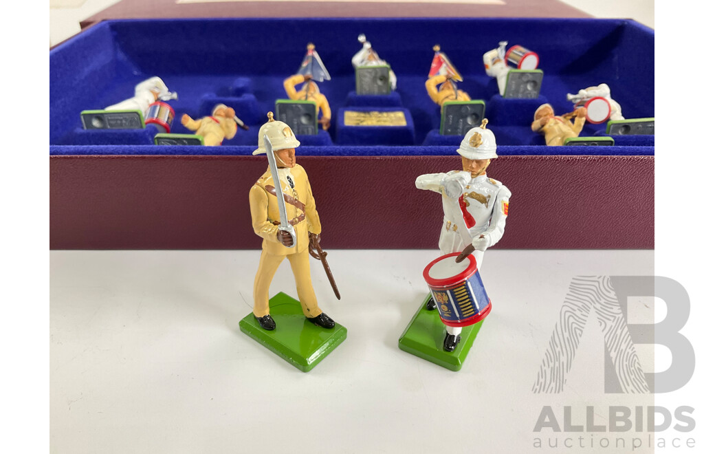 Vintage William Britain Cast Lead Limited Edition Royal Marines Set, 1955 Tercentenary Celebration of the British Colonies of Jamaica Made in England