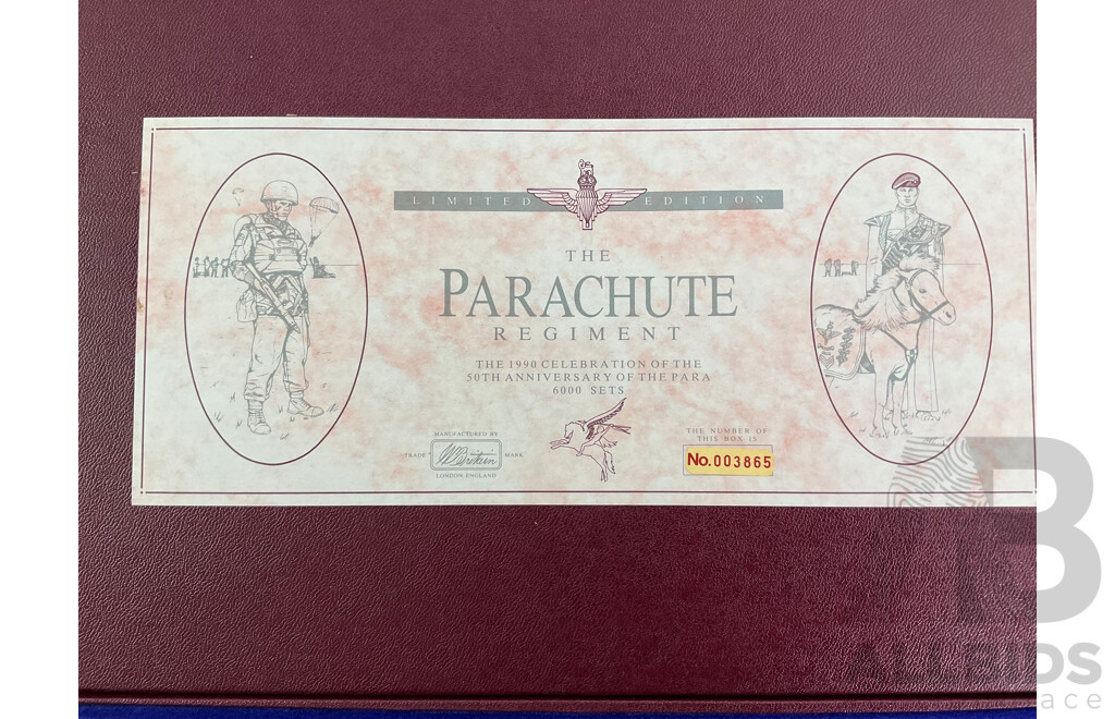 Vintage William Britain Cast Lead Limited Edition Parachute Regiment, 1990 Celebration of the 50th Anniversary of the Para, Made in England