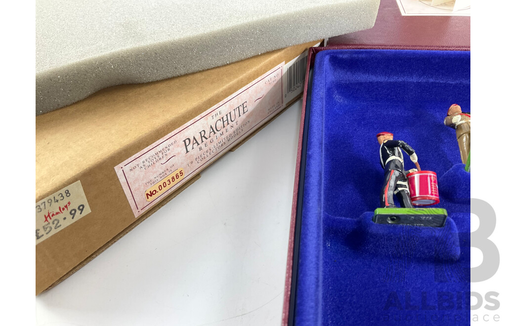 Vintage William Britain Cast Lead Limited Edition Parachute Regiment, 1990 Celebration of the 50th Anniversary of the Para, Made in England