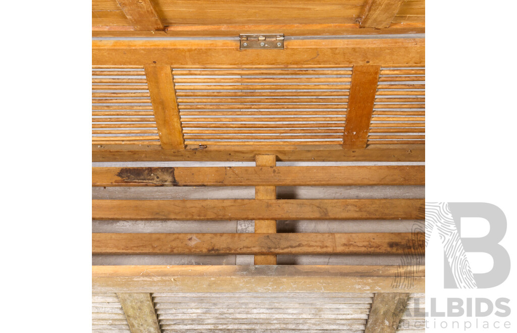 Vintage Teak Garden Bench with Storage