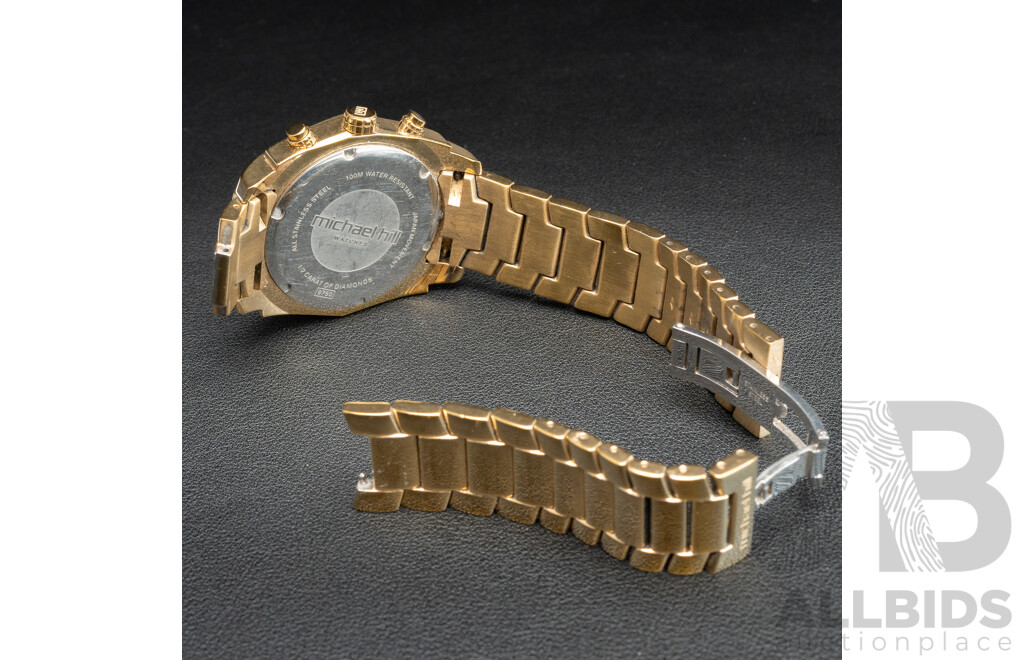 Michael Hill 0.50ct Diamond Set Chronograph Mens Dress Watch, 9750