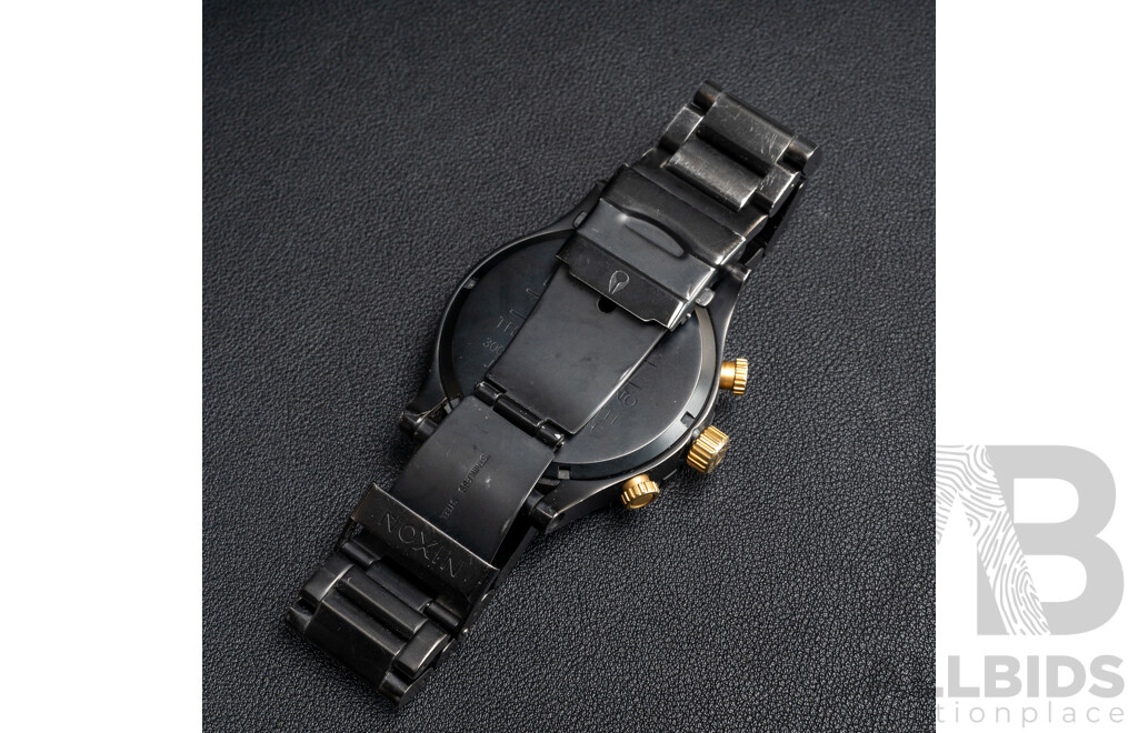 Nixon Simplify the 51-30 Chrono Watch, 50mm Black/gold