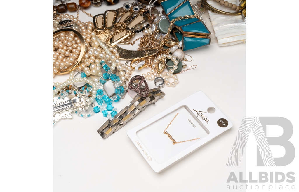 Collection of Mixed Jewellery Items Including Some New with Packaging, 1496.0 Grams