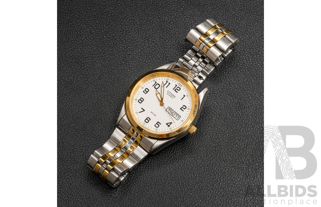 Citizen Quartz WR50 Watch, 2500-S036992, 35mm Two Tone