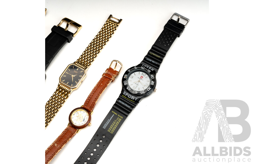 Collection of (9) Watches Including Seiko, Hilfiger, Adidas, Guess & Skagen