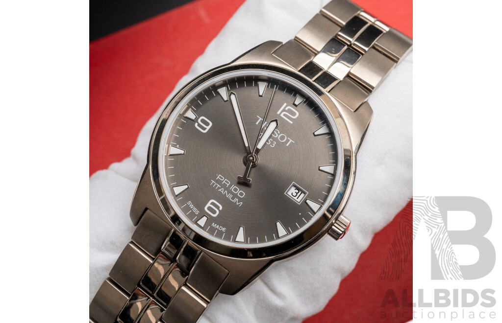 Tissot 1853 PR100 Titanium Dress Watch, Swiss Made, T049410A, with Box
