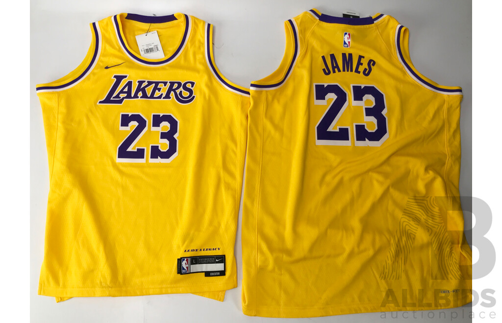 Nike NBA Los Angeles Lakers - LeBron James Kids/Teen Size Jerseys - Lot of 3