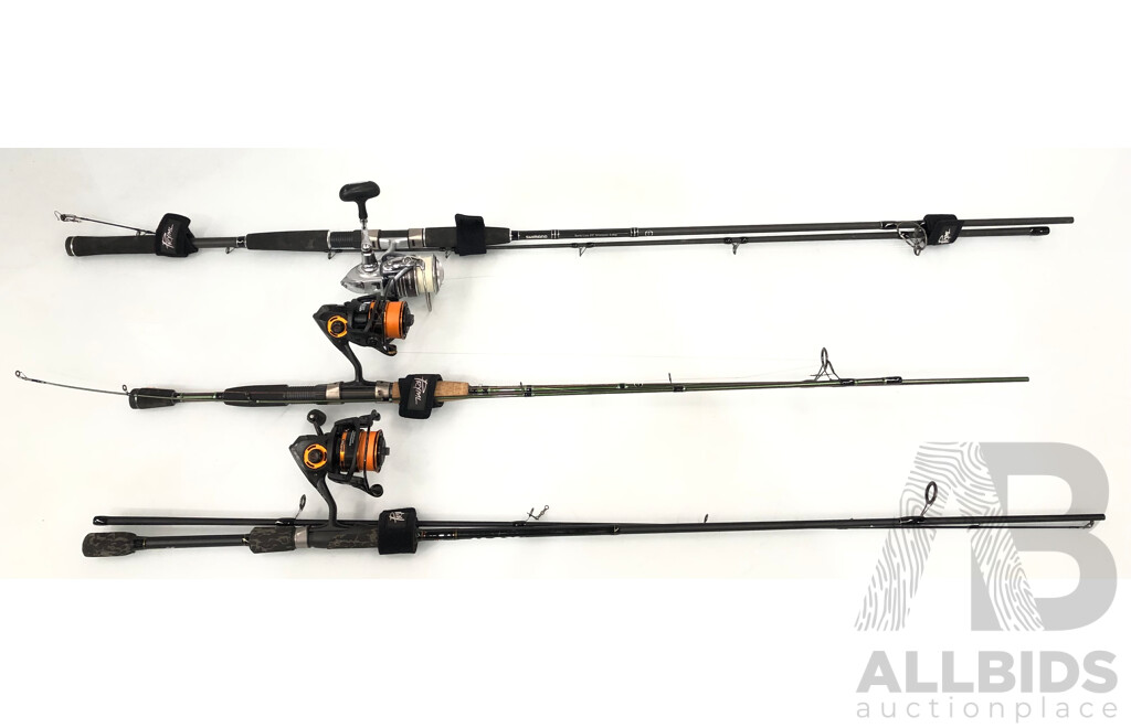 Abu Garcia and Shimano Fishing Rods - Lot of Three - New