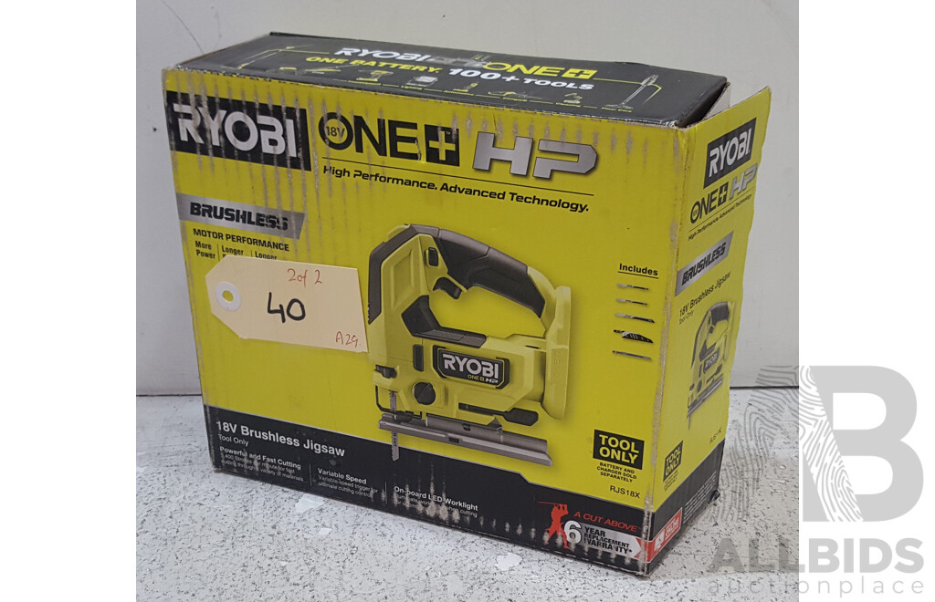 Ryobi (RJS18X) One+ 18V HP Brushless Jigsaw *Brand New