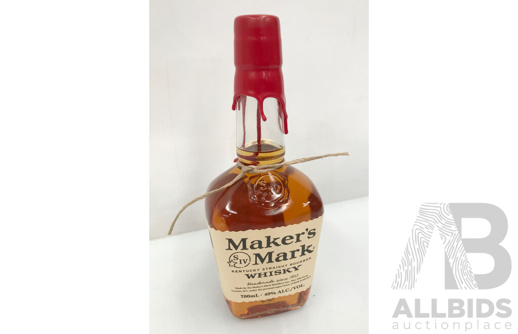 700ml Bottle of Maker's Mark Kentucky Straight Bourbon Whisky
