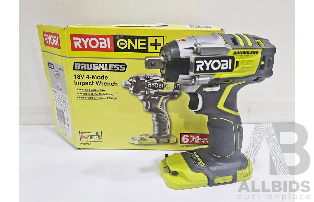 Ryobi (R18IW7-0) 18V Brushless 4-Mode Impact Wrench