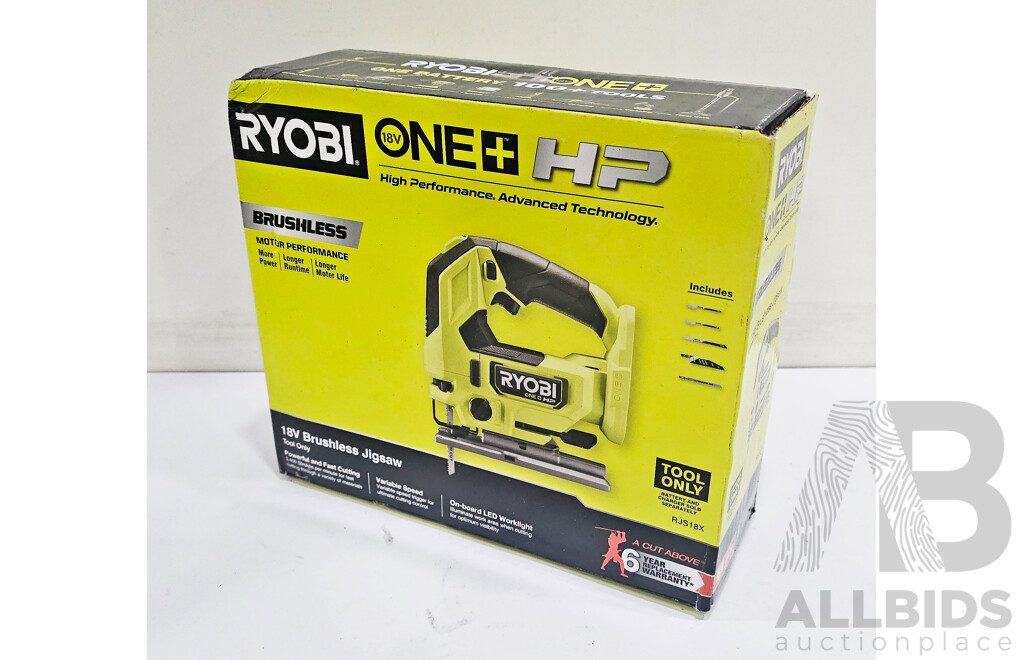Ryobi (RJS18X) One+ 18V HP Brushless Jigsaw *Brand New