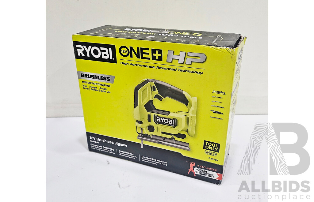 Ryobi (RJS18X) One+ 18V HP Brushless Jigsaw *Brand New