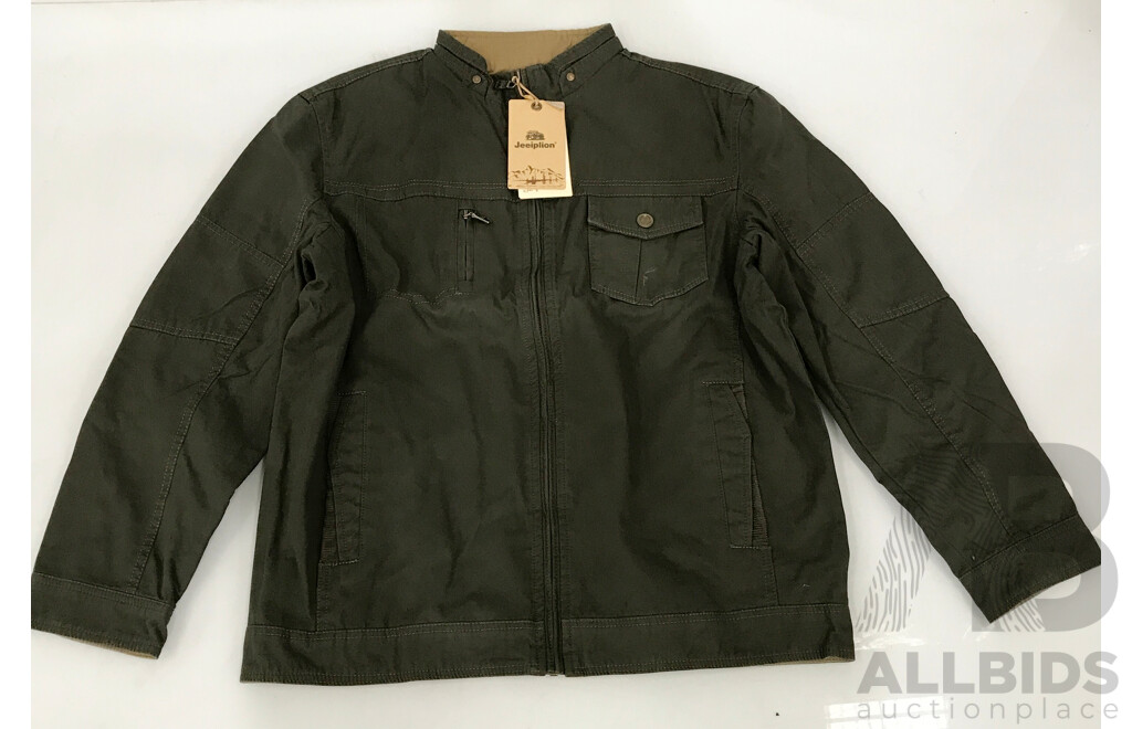 Jeeiplion Outdoor Style Dark Green Jacket  (Size: 2XL)