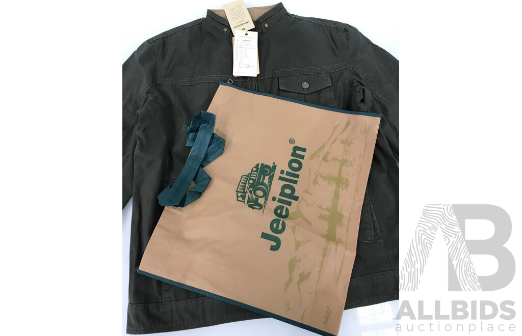 Jeeiplion Outdoor Style Dark Green Jacket  (Size: 2XL)