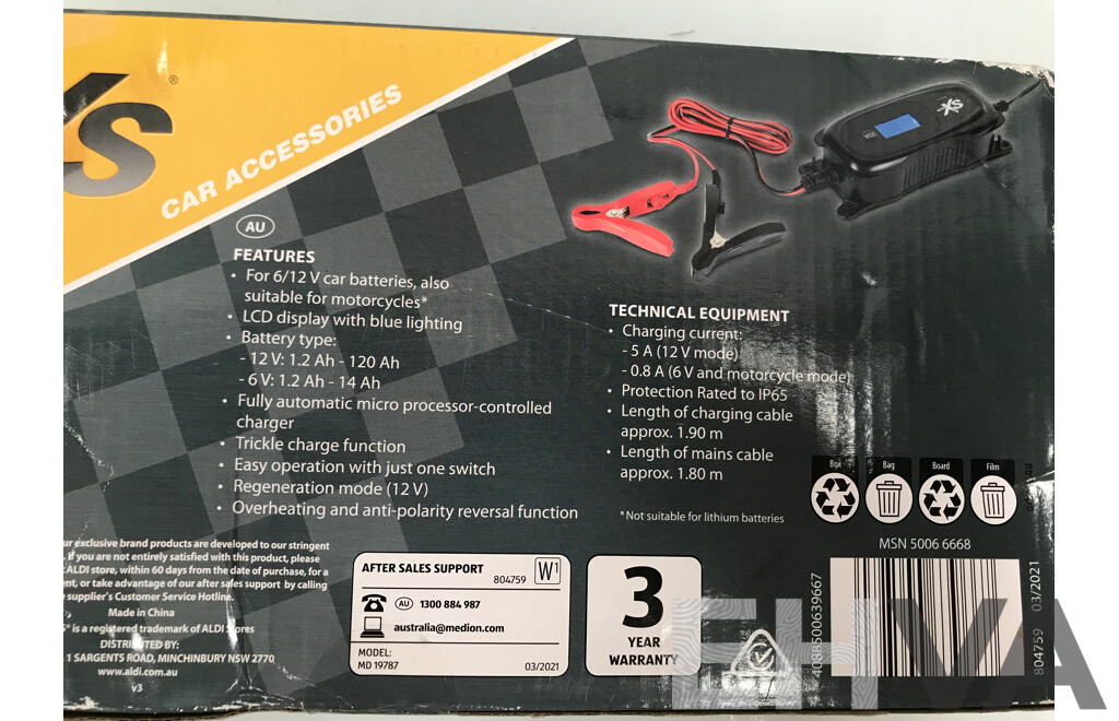 Auto XS Car Battery Charger with - Lot 1631943 | EHVA