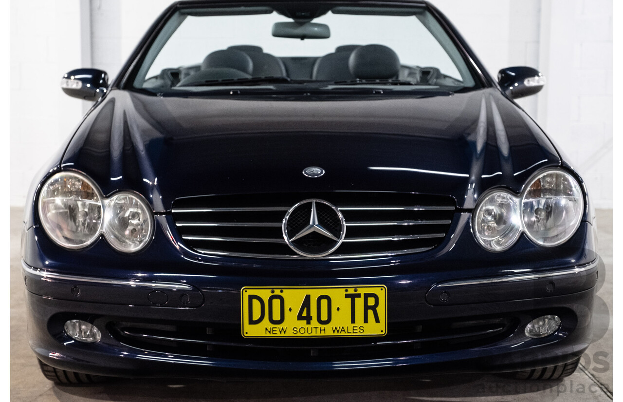 3/2004 Mercedes-Benz Clk320 Avantgarde A209 2d Cabriolet Tanzanite Blue Metallic V6 3.2L