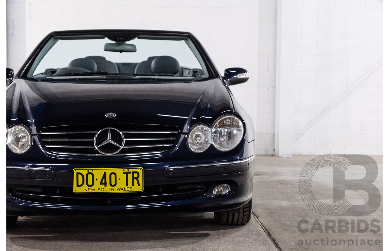 3/2004 Mercedes-Benz Clk320 Avantgarde A209 2d Cabriolet Tanzanite Blue Metallic V6 3.2L