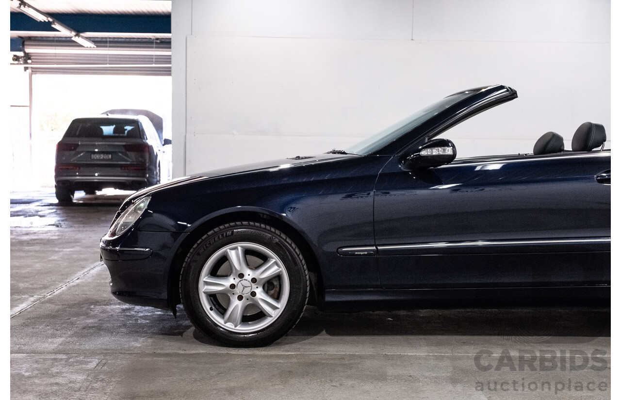 3/2004 Mercedes-Benz Clk320 Avantgarde A209 2d Cabriolet Tanzanite Blue Metallic V6 3.2L