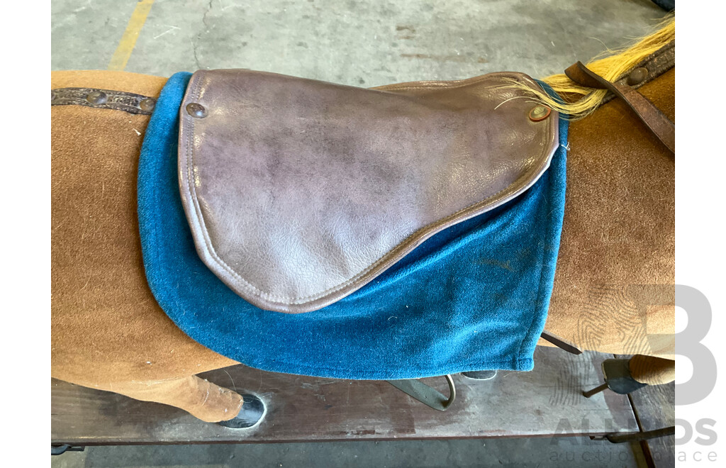 Vintage Large Wood Rocking Horse