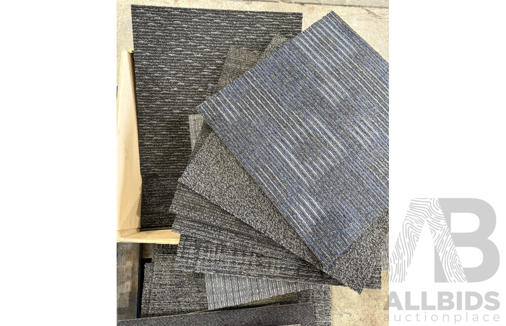 Mixed Lot - Assorted Used and Unused Carpet Tiles