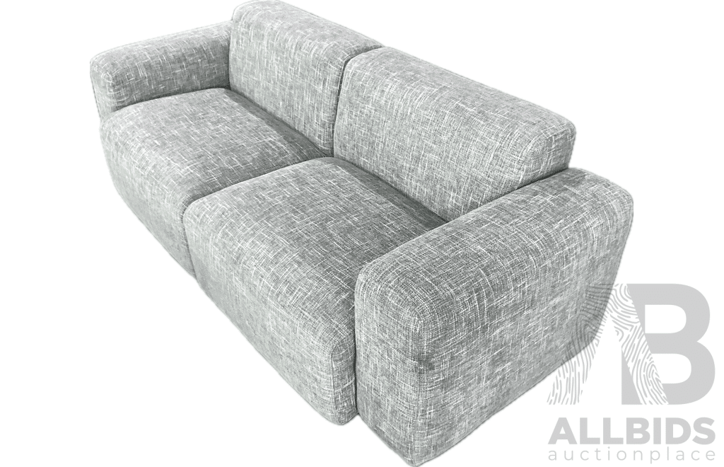 Grey 2 Seater Fabric Sofa