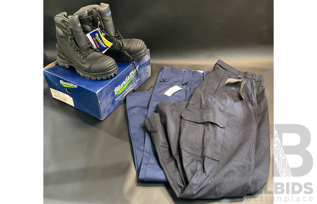 BLUNDSTONE Safety Boots and Pants - Lot of 3