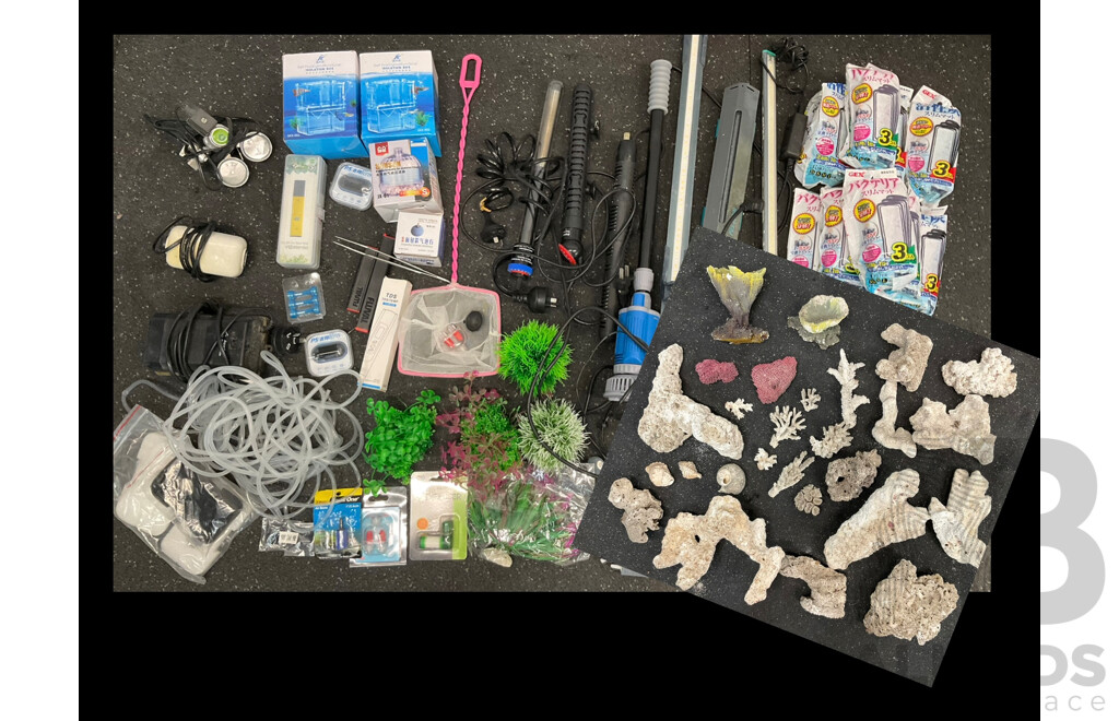 Assorted Aquarium and Fish Tank Supplies