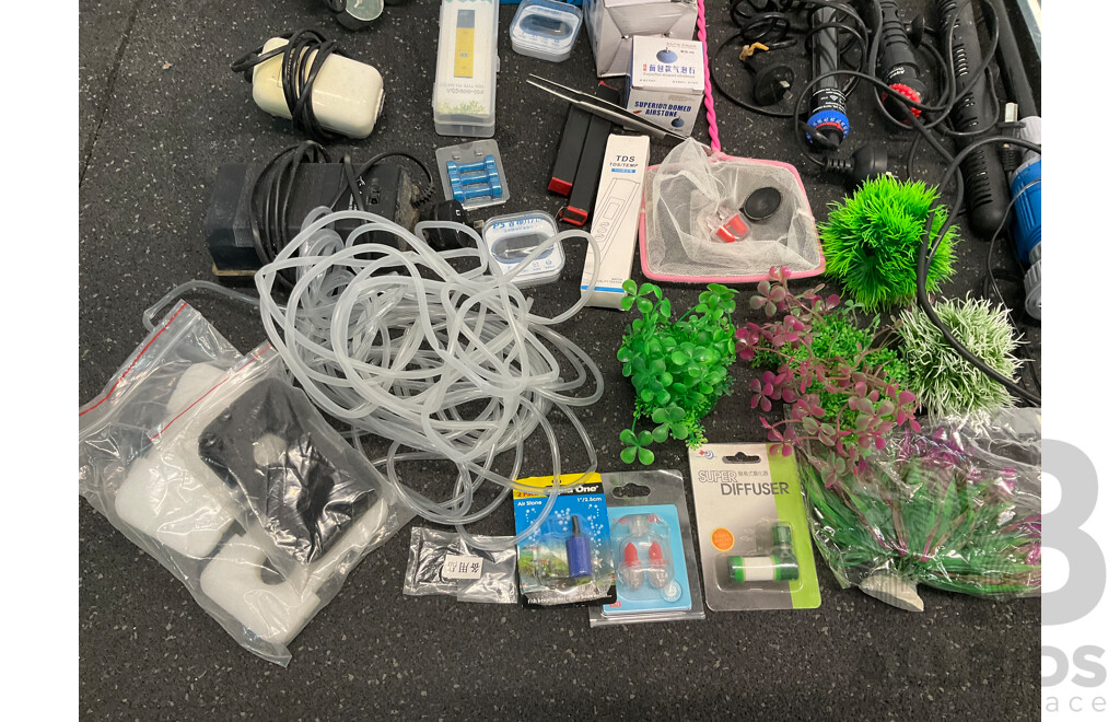 Assorted Aquarium and Fish Tank Supplies