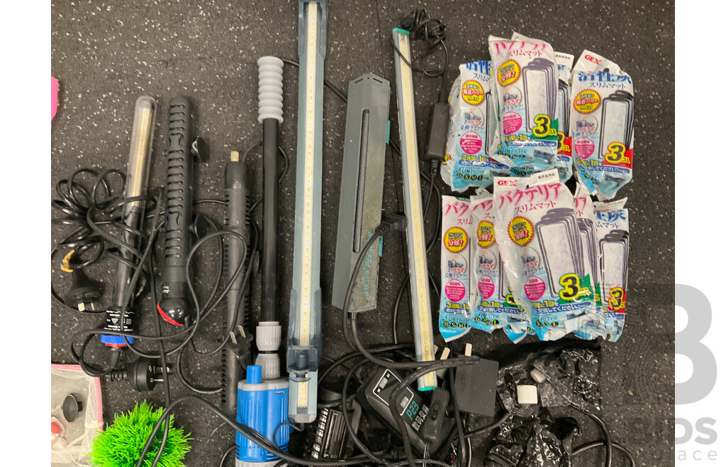 Assorted Aquarium and Fish Tank Supplies