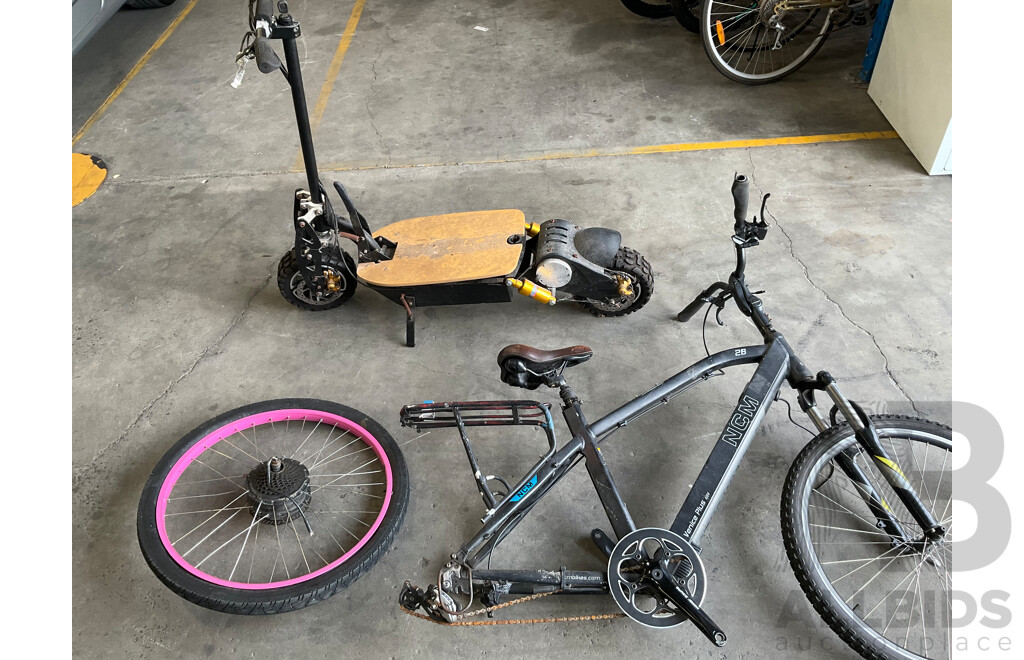 Spare & Repair - NCM 28 '' Frame with Front Wheel &  Cheng Shine Tire Size 26'' & E-scooter