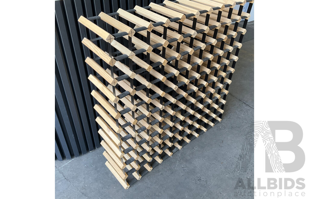 2 X 100 Bottles Wood Wine Racks