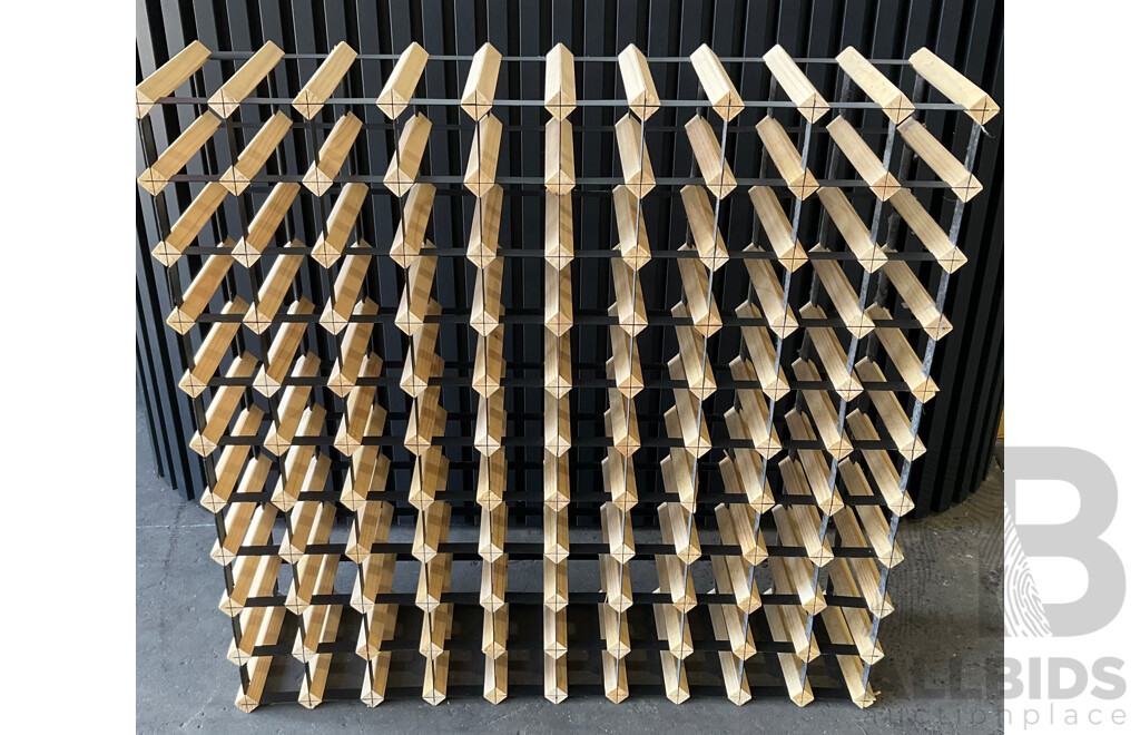 2 X 100 Bottles Wood Wine Racks
