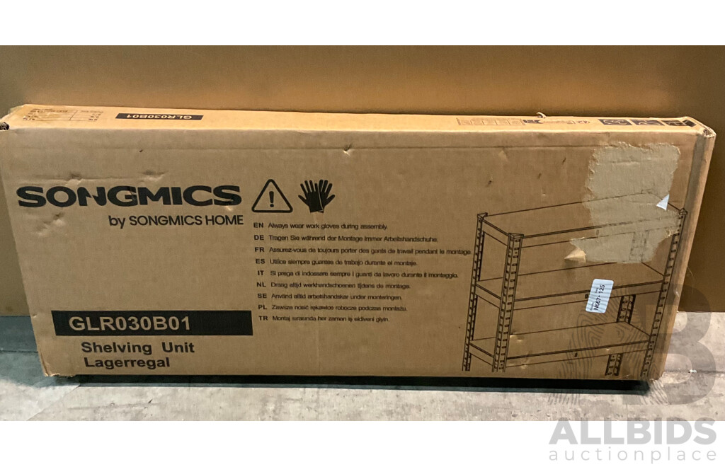 Songmics GLR030B01 Shelving Unit  30 X 75 X 150 cm