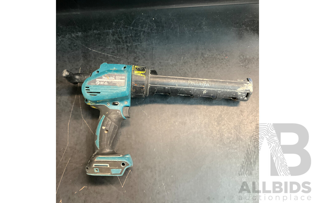 Makita DCG180 Caulking Gun & TW004G Impact Wrench with Battery & 2 AEG X 6.0Ah Force Batteries