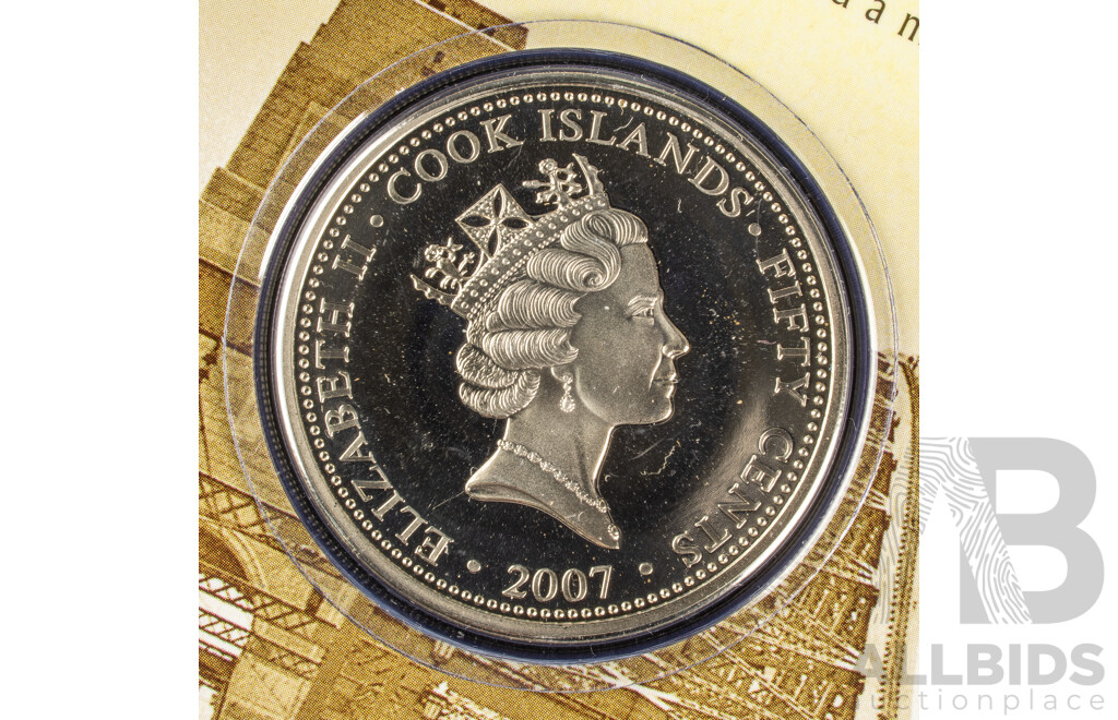 Australian 2007 Coloured 50c coin. 75th Anniversary Sydney Harbour Bridge.