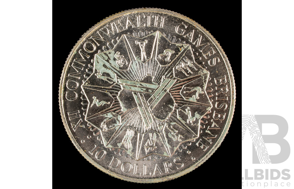 Australian 1982 20 grams silver $10 coin.