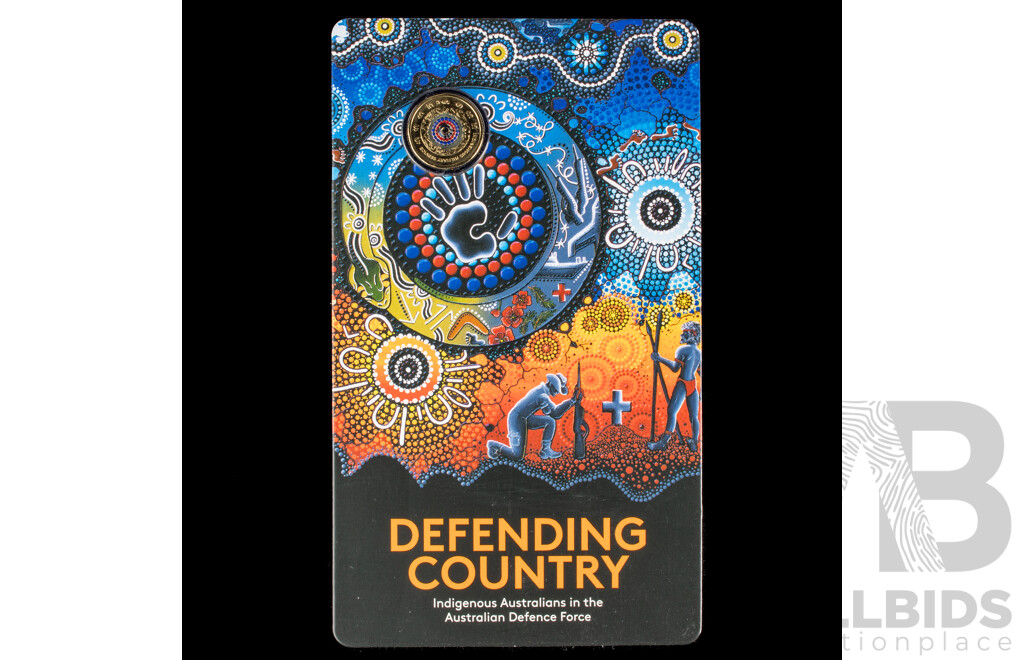 Australian 2021 $2 coin. Indigenous Australians in ADF