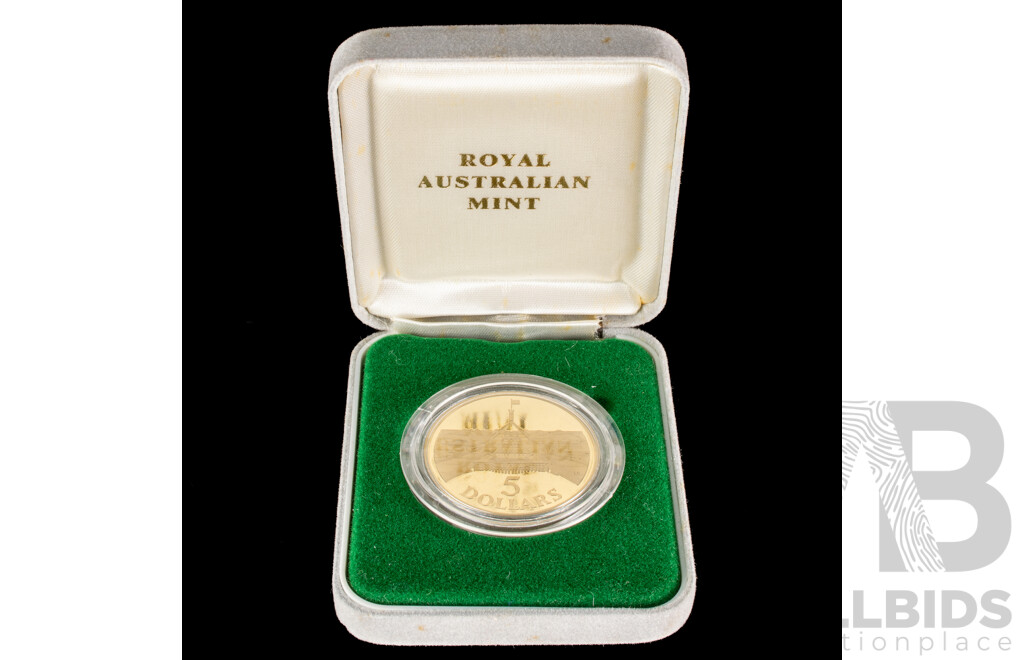Australian 1988 $5 PROOF Coin. Opening New Parliament House.