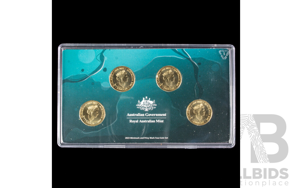 Australian 2023 Four $1 coins, Creatures of the Deep.