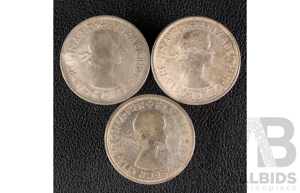 Australian 1954 QE2 Royal Visit. Three Florins.