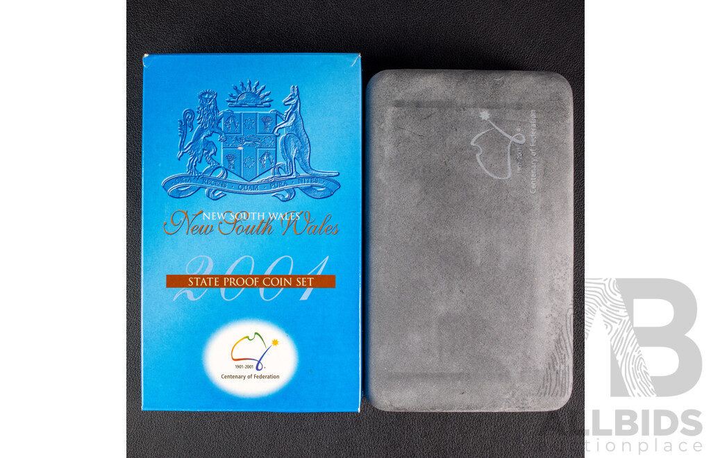 Australian 2001 RAM 3 Coin PROOF Set. 20c 50c Coloured $1. New South Wales.