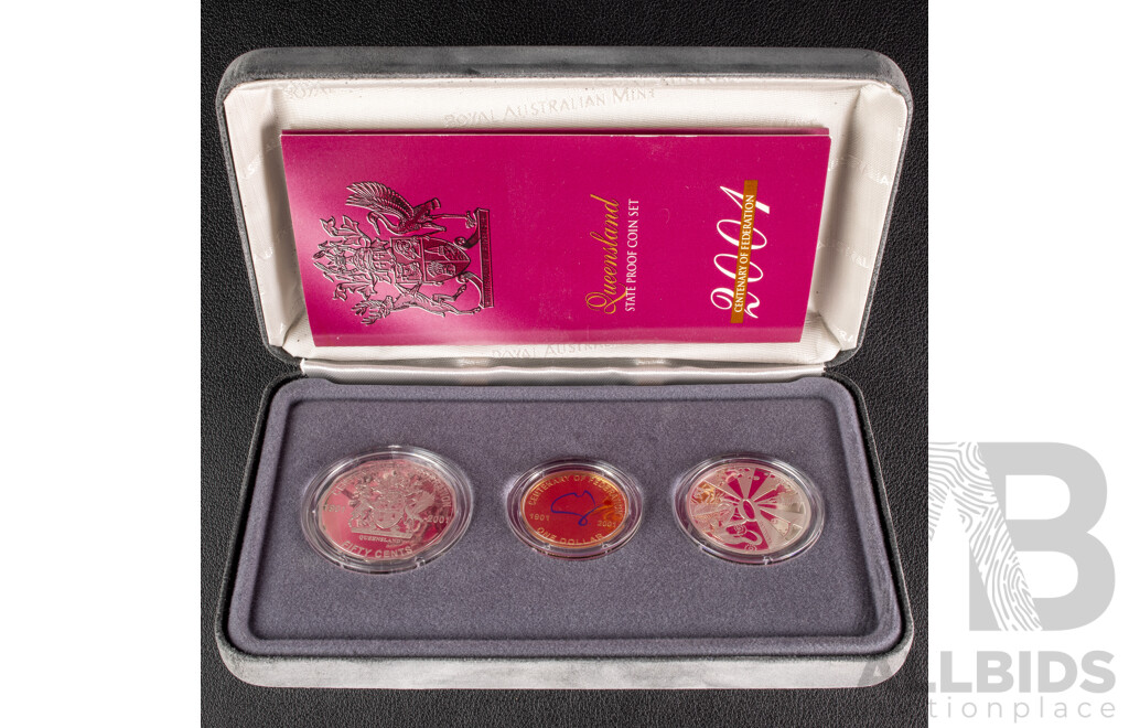 Australian RAM 2001 Three Coin Set, Federation - Queensland
