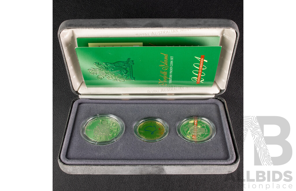 Australian RAM 2001 Three Coin Set, Federation - Norfolk Island